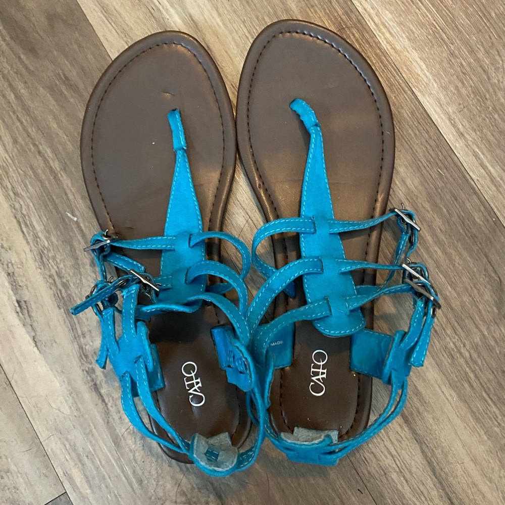 Turquoise sandals
